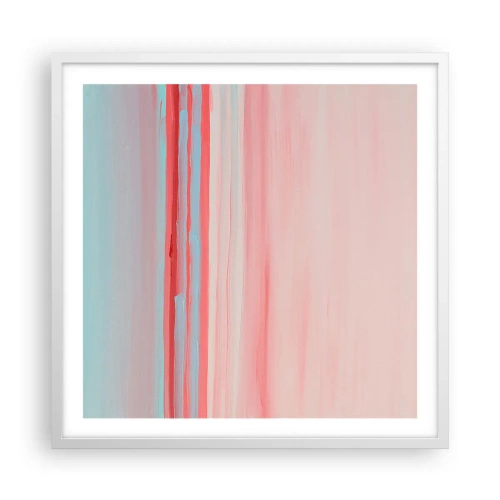 Plagát v bielom ráme - Abstrakcia za úsvitu - 60x60 cm