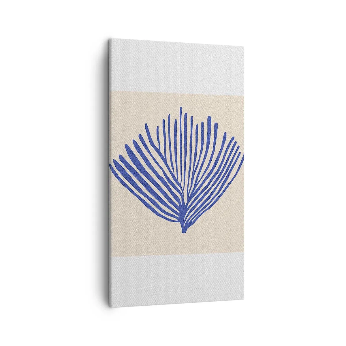 Obraz na plátne - Modrý vejár - 45x80 cm