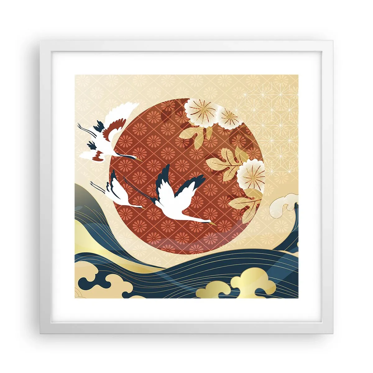 Plagát v bielom ráme - Japonská rozprávka - 40x40 cm