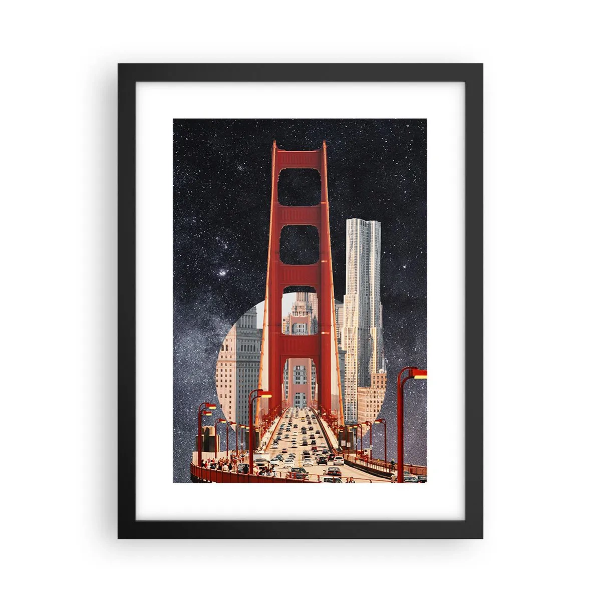 Plagát v čiernom ráme - Vždy v centre - 30x40 cm