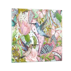Obraz na skle - Zamotané do lián - 70x70 cm