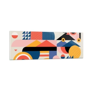 Obraz na skle - Kompozícia: poďme sa hrať - 90x30 cm