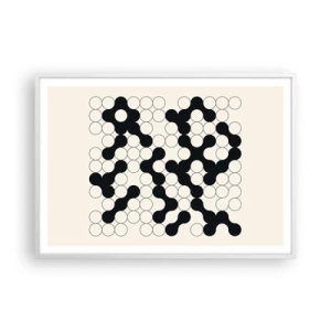 Plagát v bielom ráme - Čínska hra – variácia - 100x70 cm