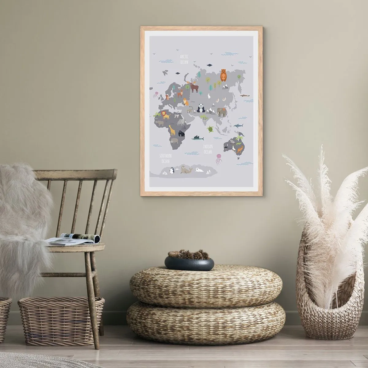 Plagát v ráme zo svetlého duba - Povedz mi, odkiaľ si... - 61x91 cm