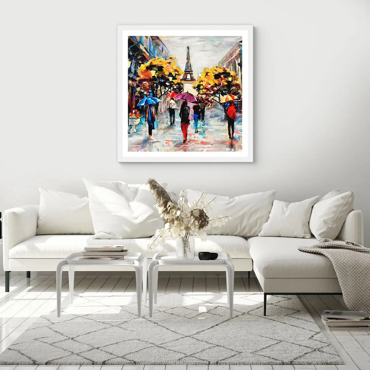 Plagát v bielom ráme - Na jeseň obzvlášť krásny - 60x60 cm