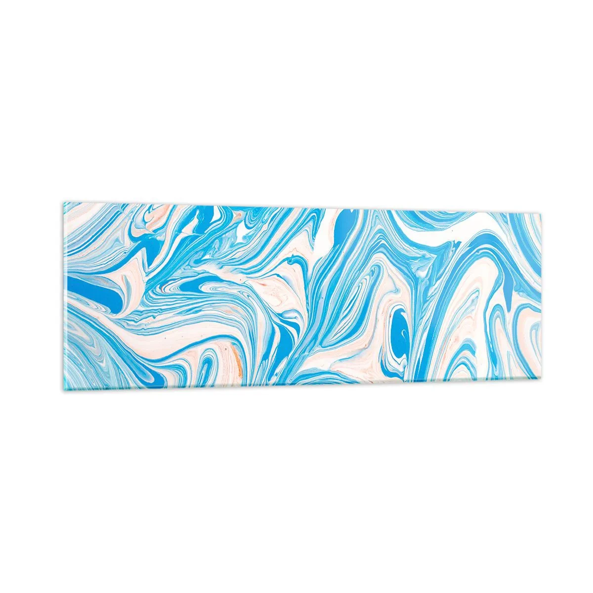 Obraz na skle - Lagúna v tyrkyse - 90x30 cm