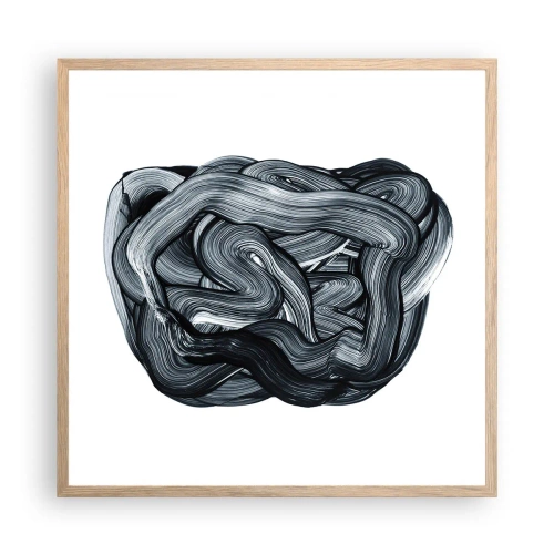 Plagát v ráme zo svetlého duba - Nie je to tak jednoduché - 60x60 cm