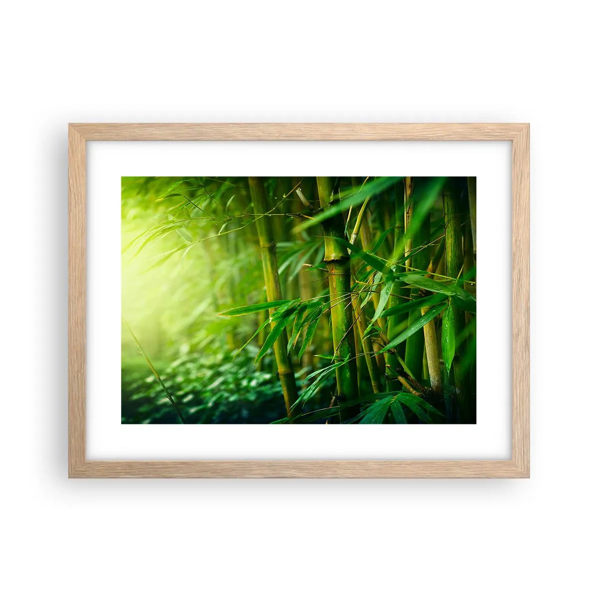 Plagát v ráme zo svetlého duba - Poznať samotnú zeleň - 40x30 cm