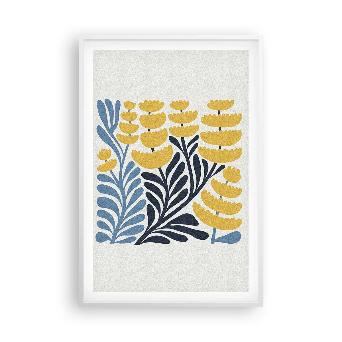 Plagát v bielom ráme - Slnečný záhon - 61x91 cm