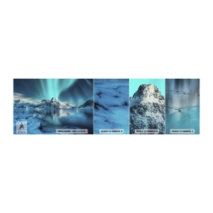Vzorka Fototapeta Standard Eco - Noc plná svetla - Severné svetlá, Nórsko, Krajina - 100x30 cm