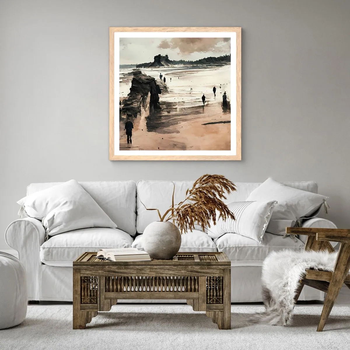 Plagát v ráme zo svetlého duba - Vyvolaní - 40x40 cm