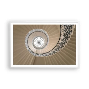 Plagát v bielom ráme - Vnútri mušle - 91x61 cm