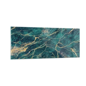 Obraz na skle - Zlatá žila - 100x40 cm