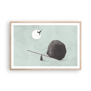 Plagát v ráme zo svetlého duba - Splnený sen - 91x61 cm