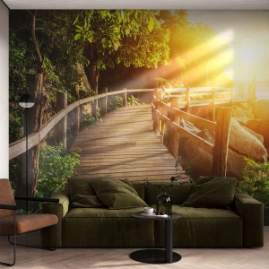 Samolepiaca Fototapeta Deluxe Sticker - Ďalšia zákruta, ďalšie zázraky - Krajina, Prímorská promenáda, More - 100x70 cm