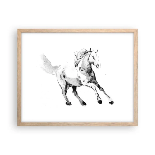 Plagát v ráme zo svetlého duba - Neskrotená duša - 50x40 cm