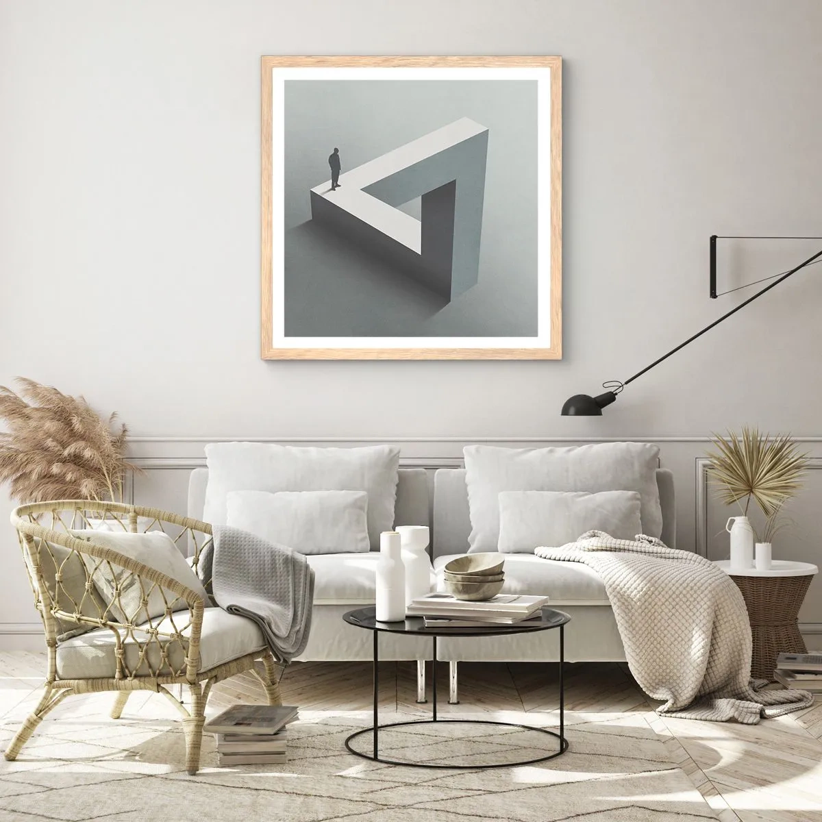 Plagát v ráme zo svetlého duba - A predsa je to možné - 50x50 cm