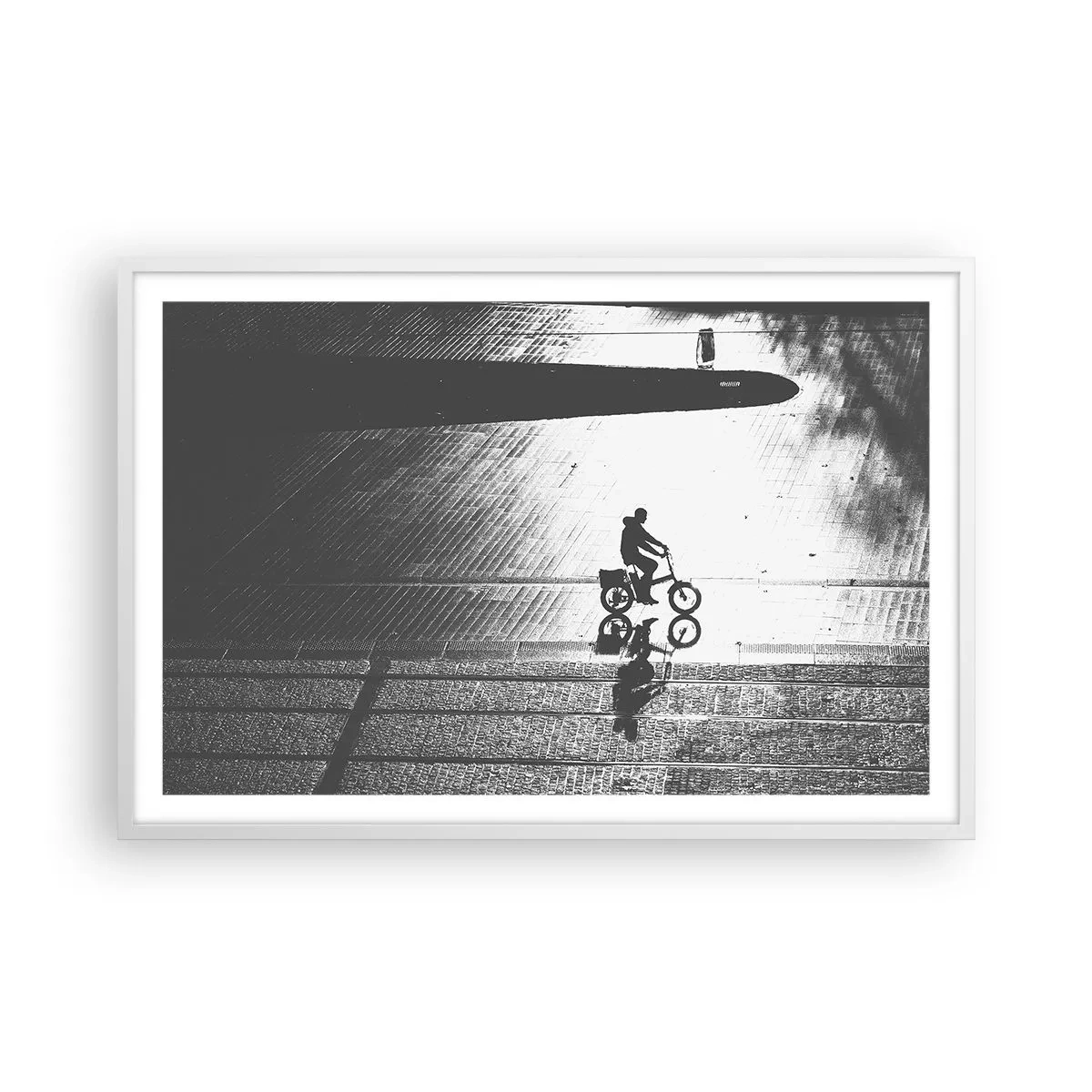 Plagát v bielom ráme - Dopredu, cez mesto - 91x61 cm