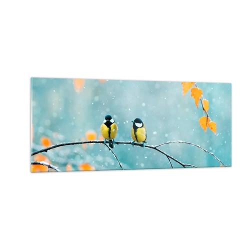 Obraz na skle - Vtáčie klebety - 100x40 cm