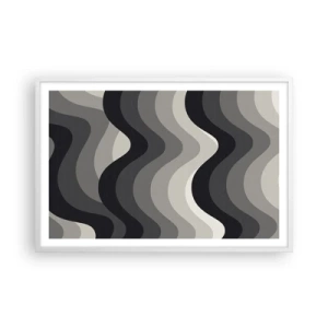 Plagát v bielom ráme - Vlna za vlnou - 91x61 cm