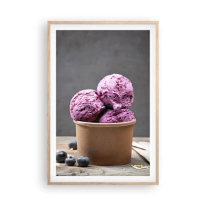 Plagát v ráme zo svetlého duba - Sladkosť a chlad - 61x91 cm