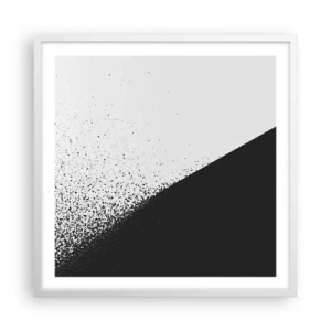 Plagát v bielom ráme - Rýchlejšie a rýchlejšie, viac a viac - 60x60 cm