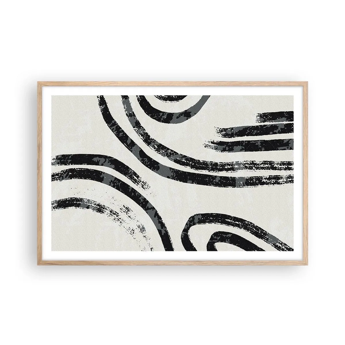 Plagát v ráme zo svetlého duba - Napoly zastavený - 91x61 cm