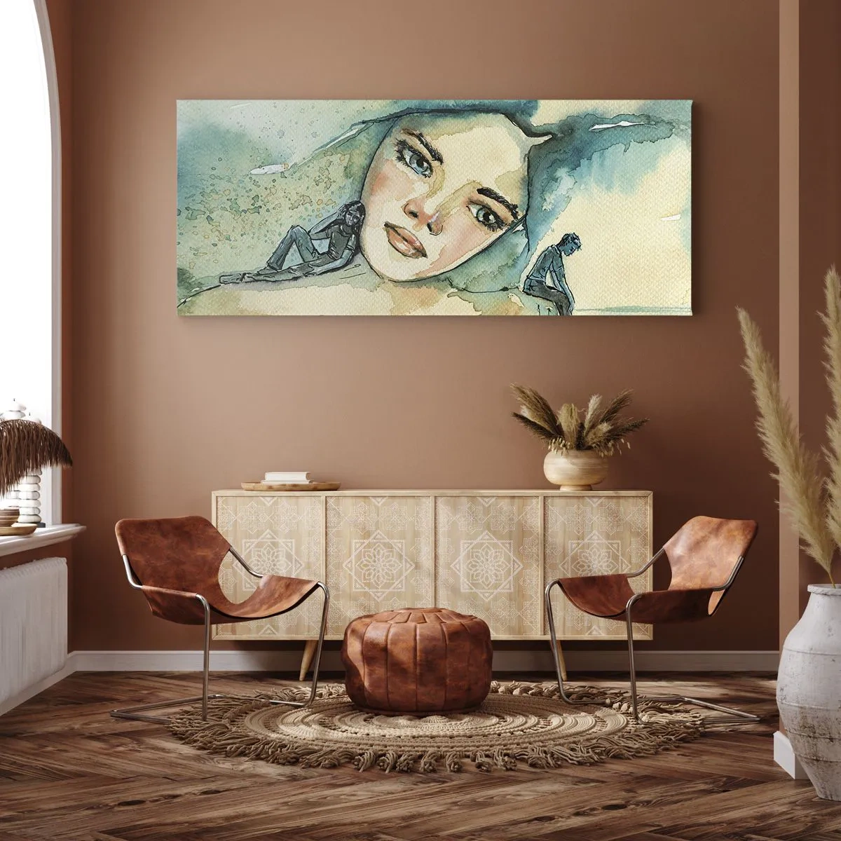 Obraz na plátne - Am I blue? - 160x50 cm