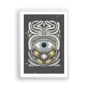 Plagát v bielom ráme - Kmeňové rituály - 50x70 cm