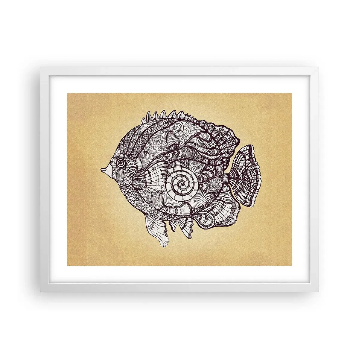 Plagát v bielom ráme - Z oceánu ornamentov - 50x40 cm