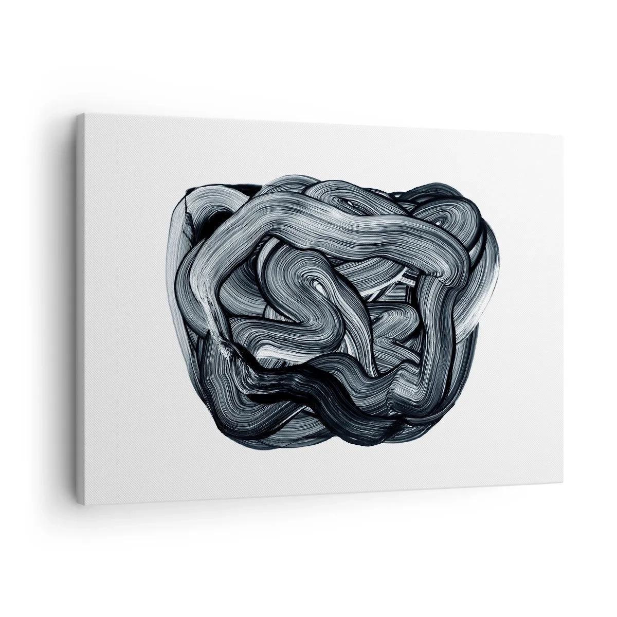 Obraz na plátne - Abstraktná kompozícia v odtieňoch sivej - 70x50cm - Nie je to tak jednoduché - Moderná nástenná dekorácia do obývacej izby a spálne ARTTOR