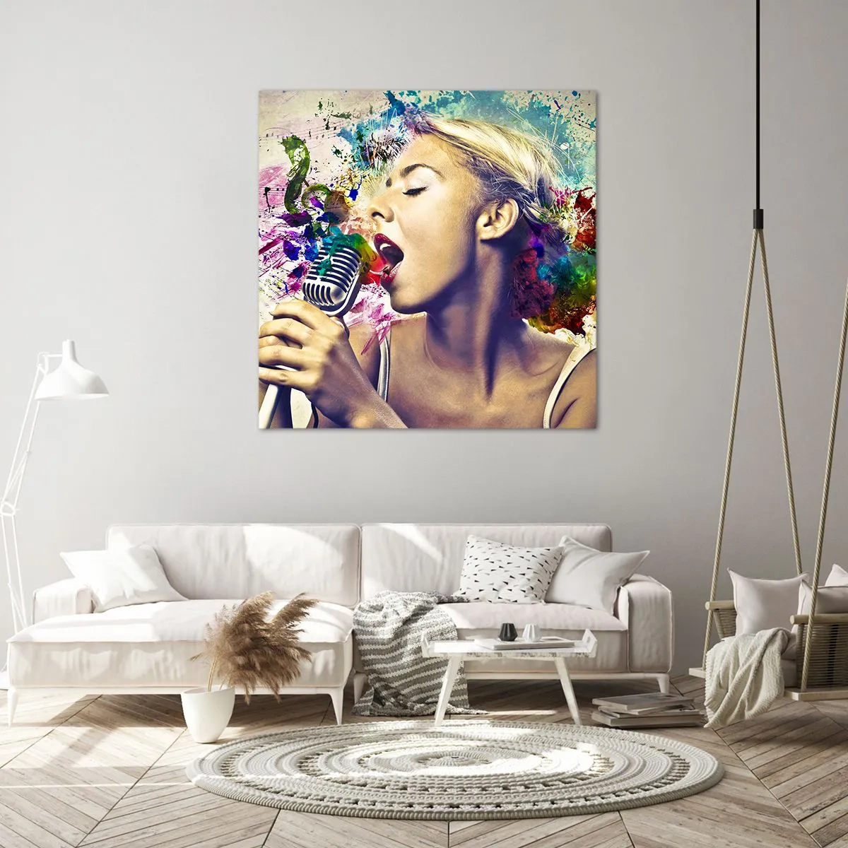 Obraz na plátne - Pomaľovať hlasom svet - 60x60 cm
