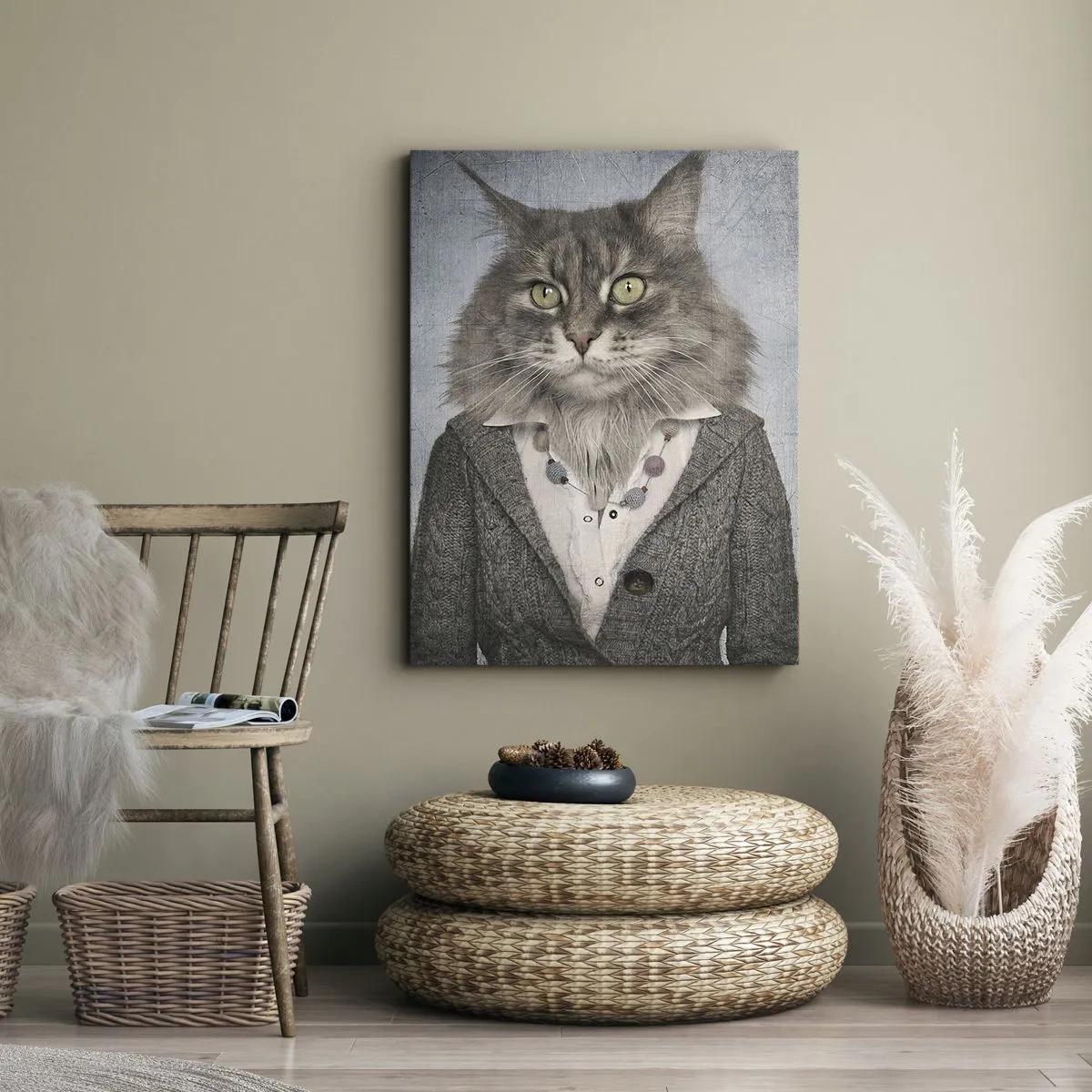 Obraz na plátne - Kožuchy opäť v móde - 55x100 cm