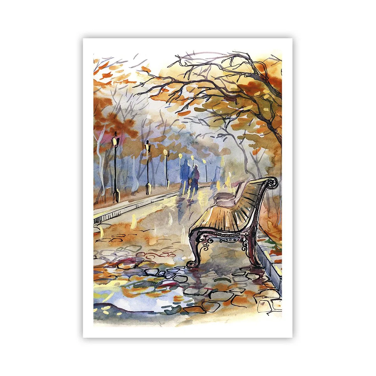 Plagát - Spoločne putovať jeseňou - 70x100 cm