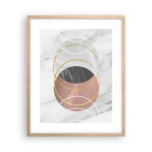 Plagát v ráme zo svetlého duba - Hudba sfér - 40x50 cm