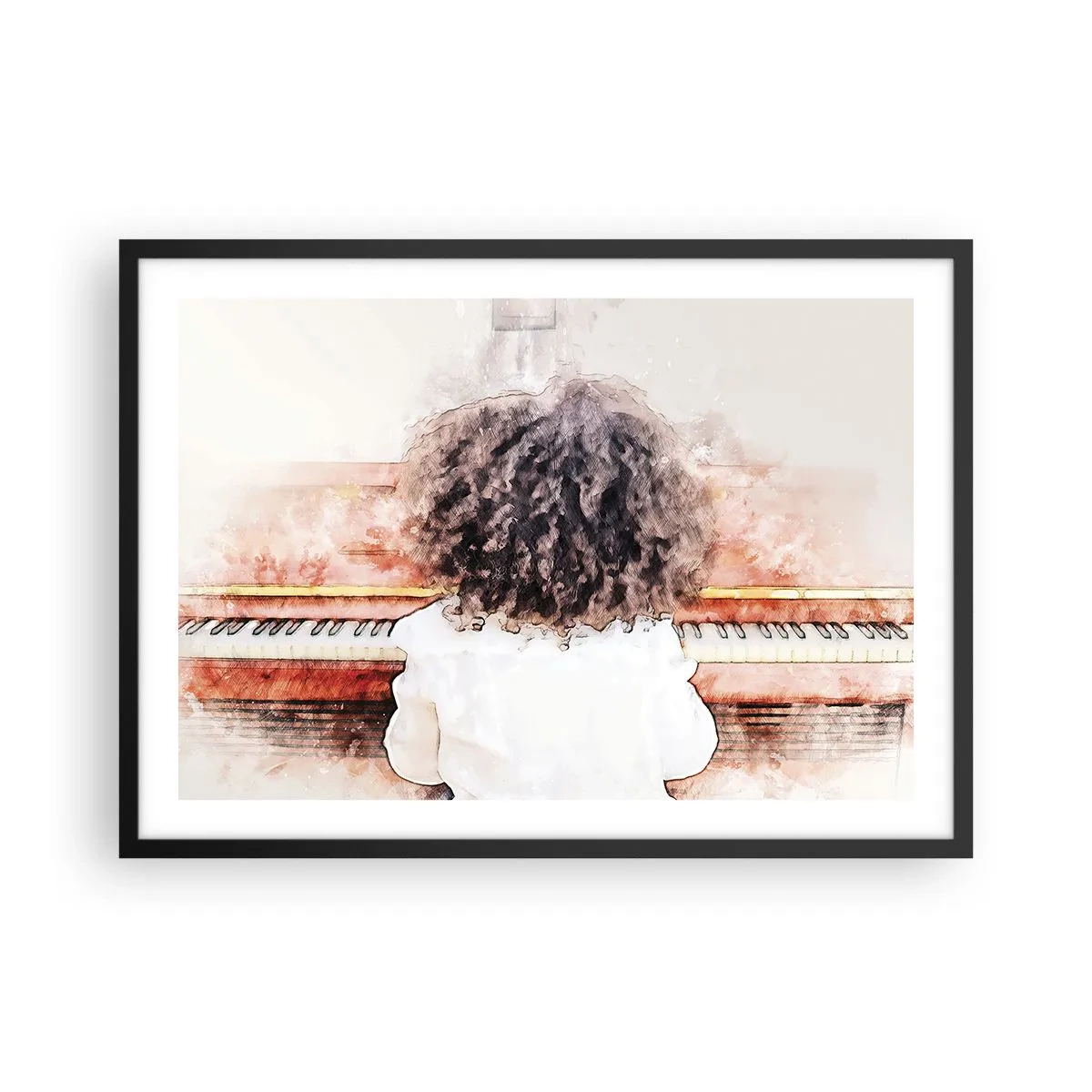 Plagát v čiernom ráme - V novom svete - 70x50 cm