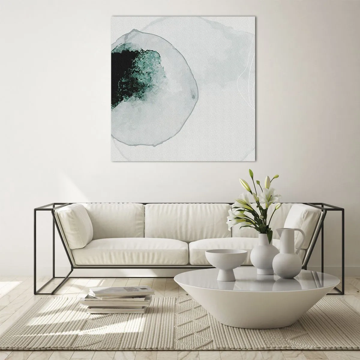 Obraz na skle - V kvapke vody - 50x50 cm