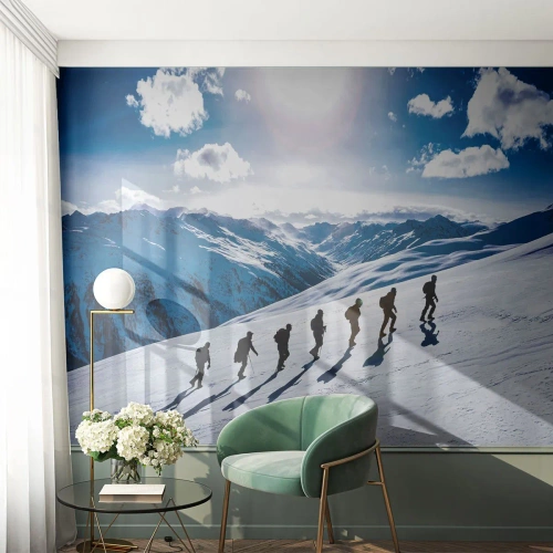 Fototapeta Premium Sand - Tím dobývateľov - Horská túra, Krajina, Alpy - 300x210 cm