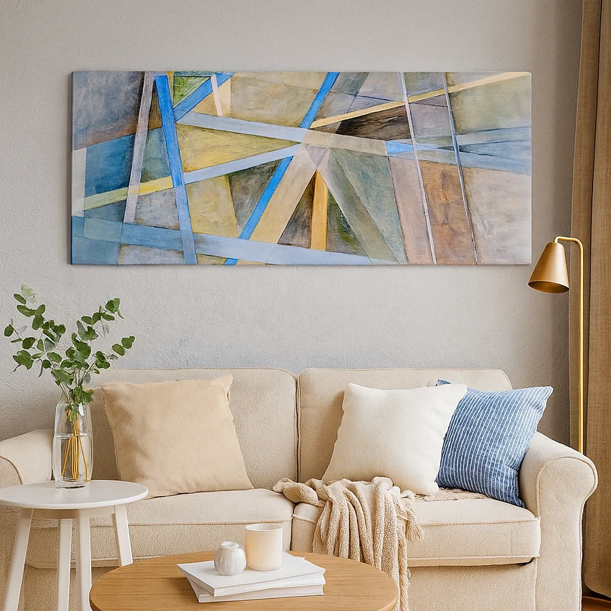 Obraz na plátne - Priamo alebo diagonálne? - 30x30 cm