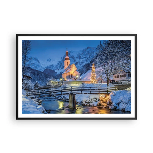 Plagát v čiernom ráme - Duch Vianoc - 100x70 cm