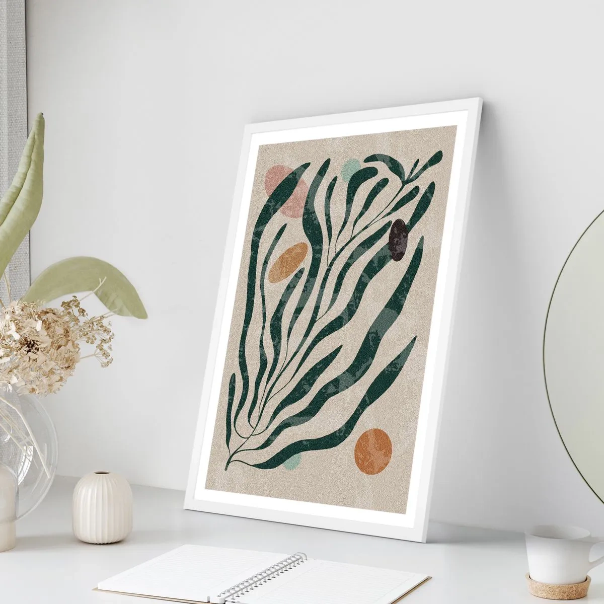 Plagát v bielom ráme - Uprostred zelene - 61x91 cm