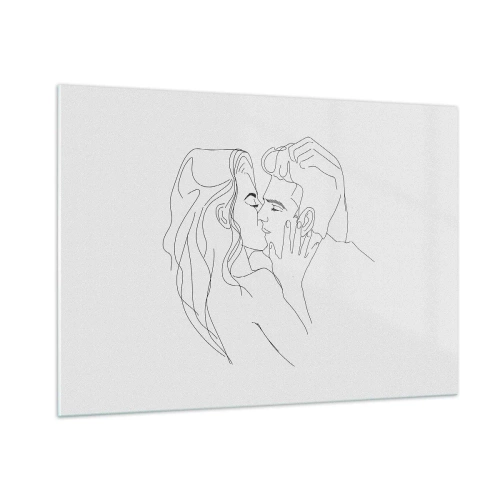 Obraz na skle - Jedným ťahom - 100x70 cm