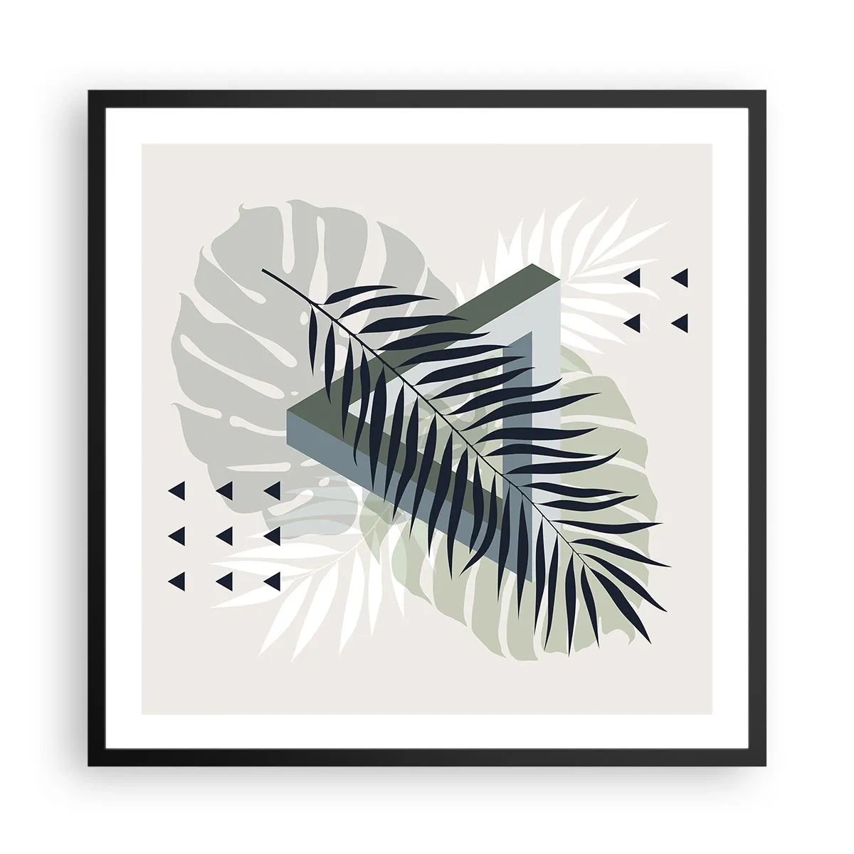 Plagát v čiernom ráme - Príroda a geometria – dva poriadky? - 60x60 cm