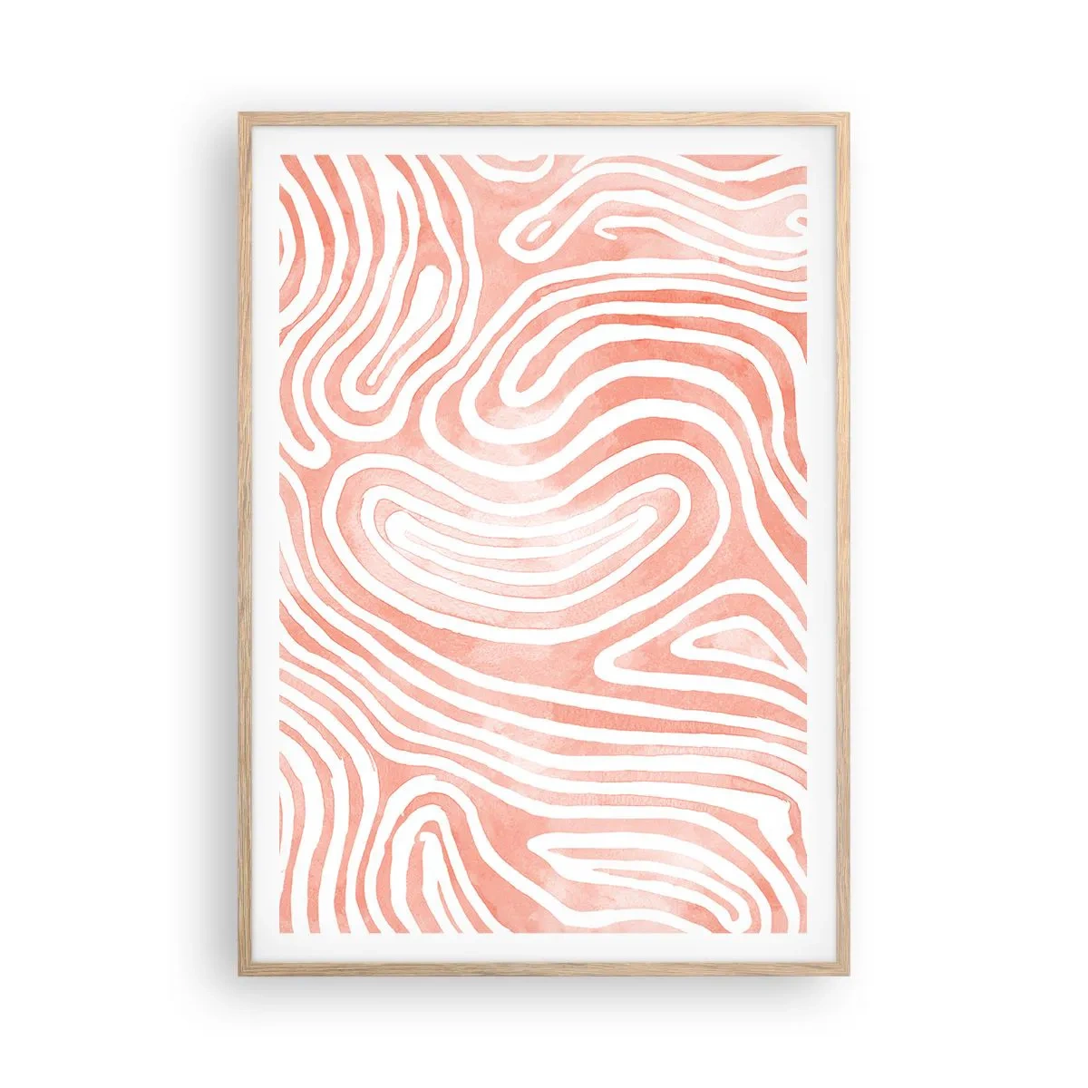 Plagát v ráme zo svetlého duba - V koralovom labyrinte - 70x100 cm