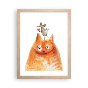 Plagát v ráme zo svetlého duba - Paradoxy lásky - 30x40 cm