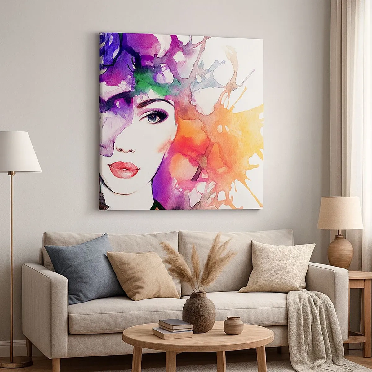 Obraz na plátne - S hlavou v oblakoch - 30x30 cm