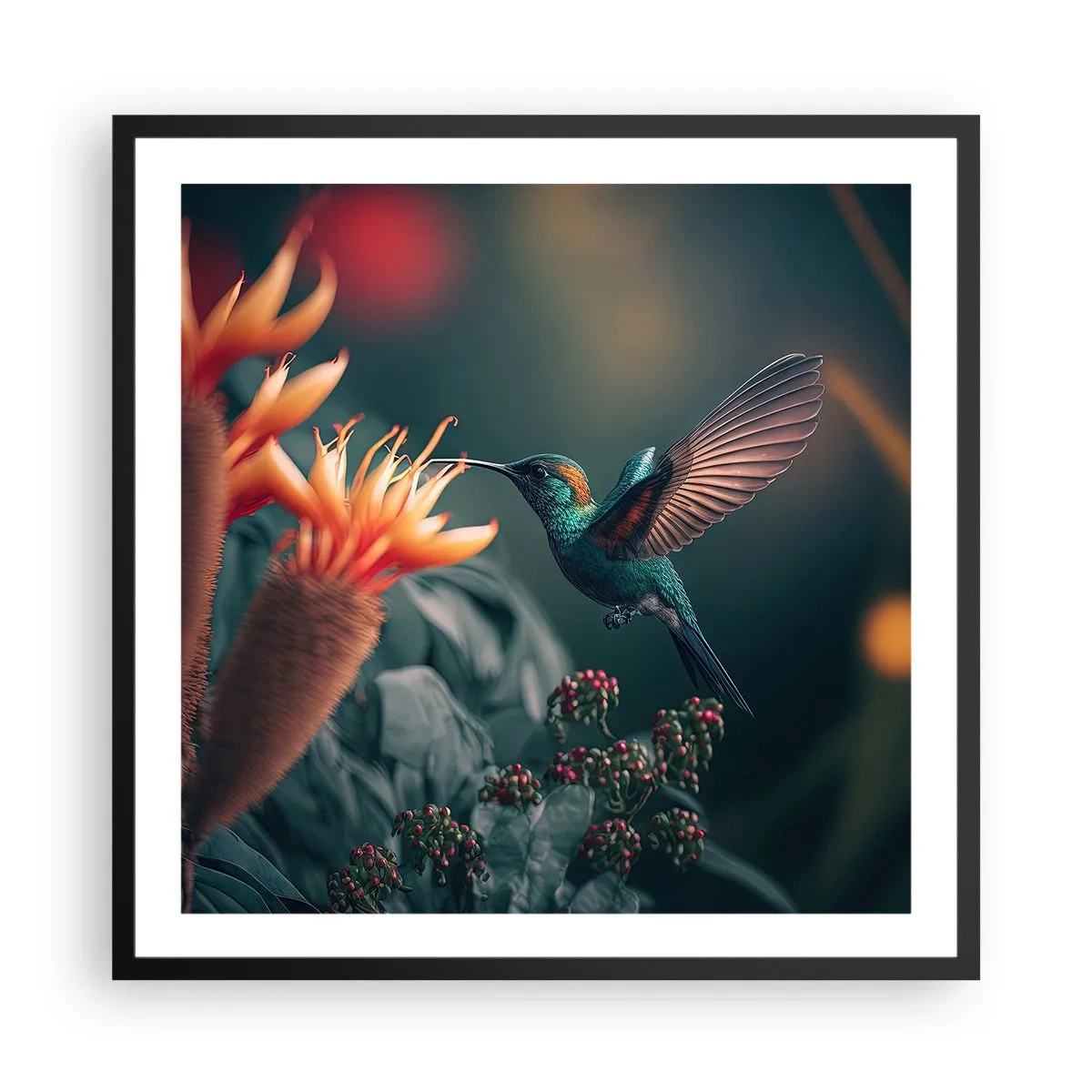 Plagát v čiernom ráme - Skutočne pestrý život - 60x60 cm