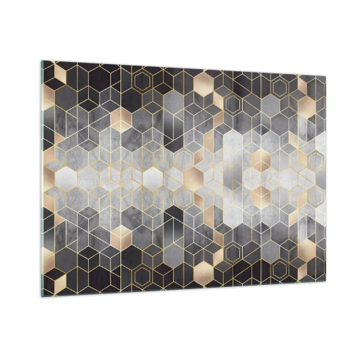 Obraz na skle - Diamantová kompozícia - 100x70 cm