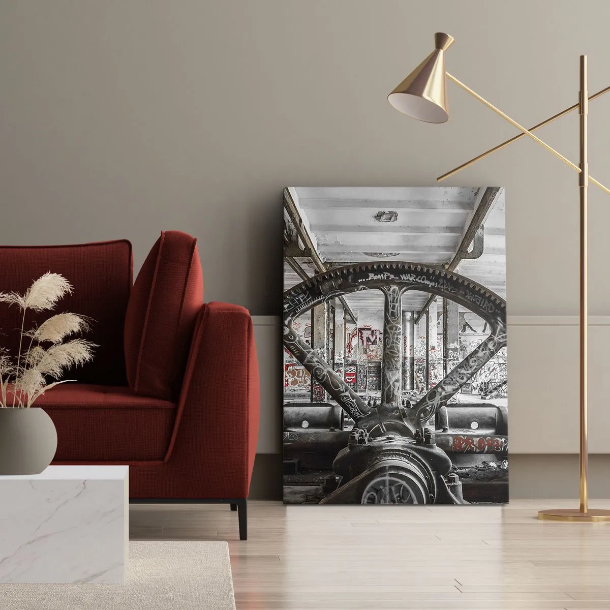 Obraz na plátne - Tajný život továrne - 70x100 cm