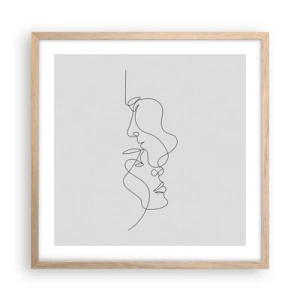Plagát v ráme zo svetlého duba - Žiar vášnivých túžob - 50x50 cm